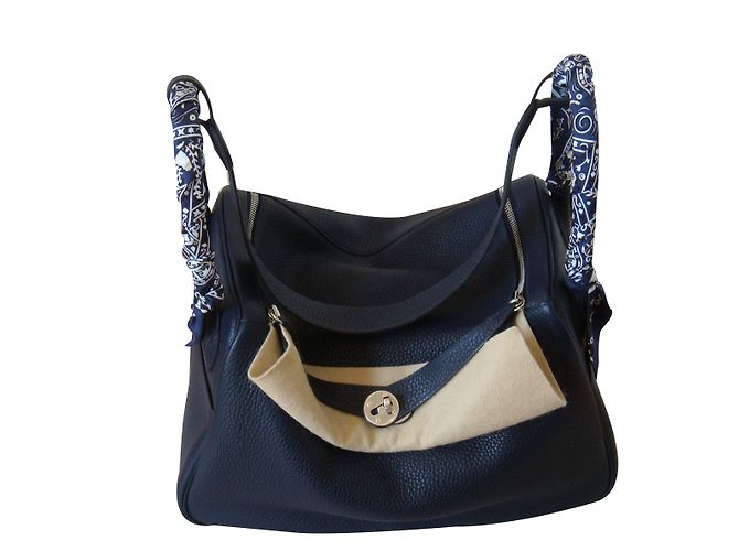 Hermès Borse Blu Pelle