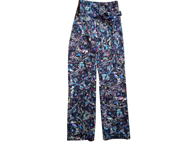 Dries Van Noten pantalones de seda Multicolor  ref.26002