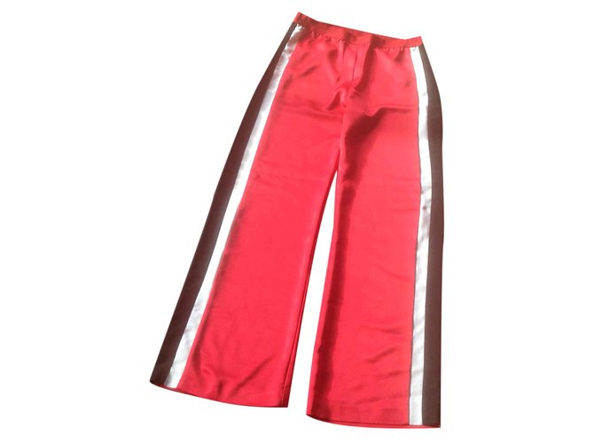 Pinko Trousers Red Polyester  ref.26028