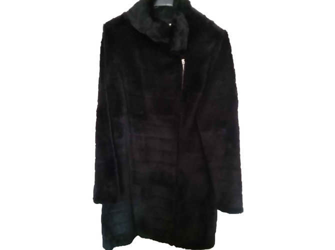 Ba&Sh Coat Black Fur  ref.26035