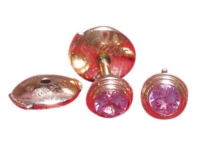 Cartier Brincos de Saphirs Légers Rosa Ouro rosa  ref.26065