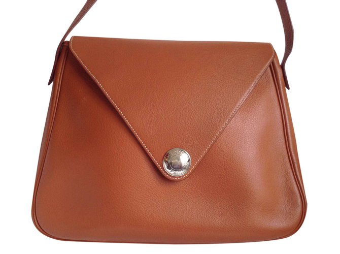 Hermès Handbag Orange Leather  ref.26075