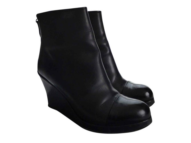Gerard Darel Ankle Boots Black Leather Patent leather  ref.26083