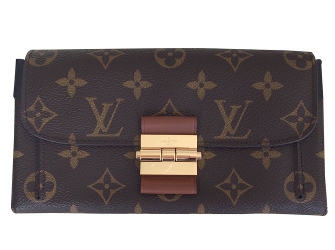 Louis vuitton havane monogram canvas elysee clutch wallet