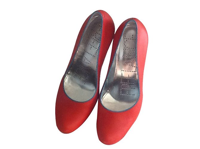 Free Lance Rote Leder Pumps Gr. 36,5