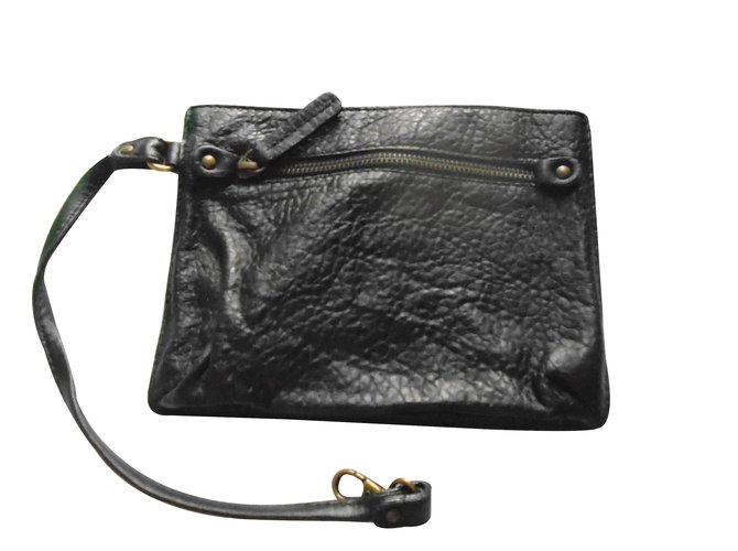 Abaco Clutch bag Black Leather  ref.26282