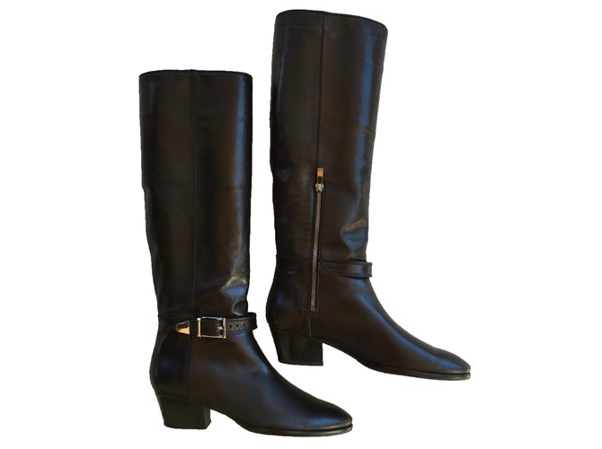 Barbara Bui Boots Black Leather  ref.26287