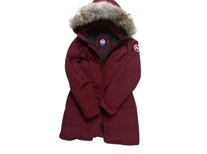 Burgundy canada sale goose coat