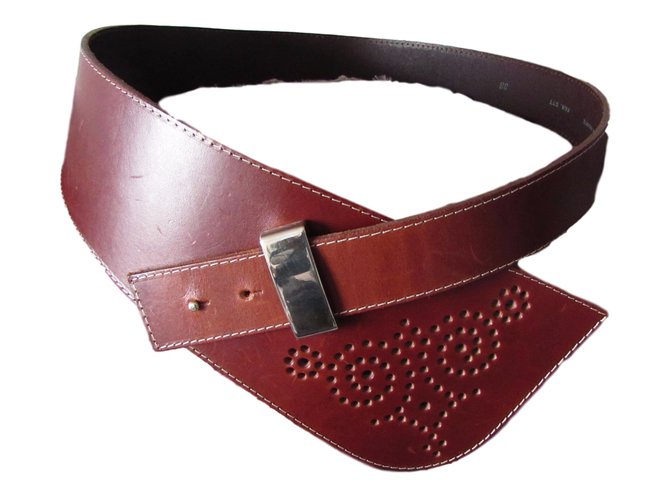 Zapa Ceinture Cuir Marron  ref.26327