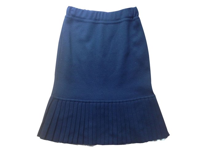 Chanel Skirt Black Wool  ref.26328