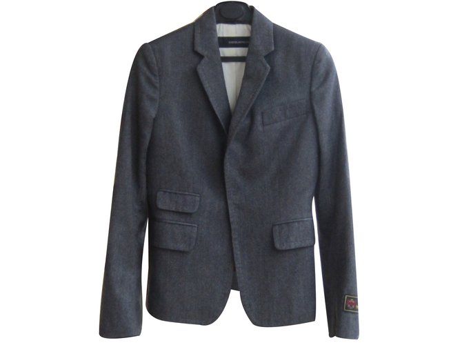 Dsquared2 Jacket Grey Wool  ref.26371
