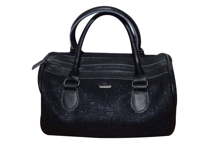 One step Handbag Black Cloth  ref.26399