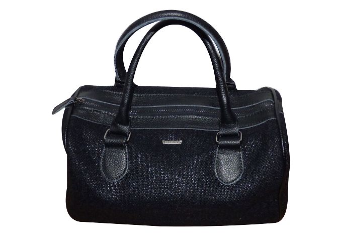 One step Bowlingtasche Schwarz Stoff und Leder
