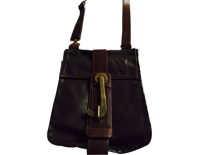 Autre Marque 'GF Ferre'  Handbag Brown Leather  ref.26413