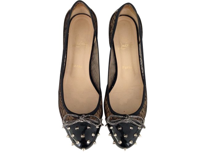 Christian Louboutin Flats Black Patent leather  ref.26460