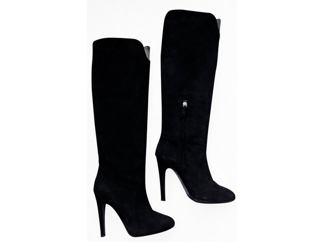 Aperlai Boots Black Deerskin ref.26469 Joli Closet