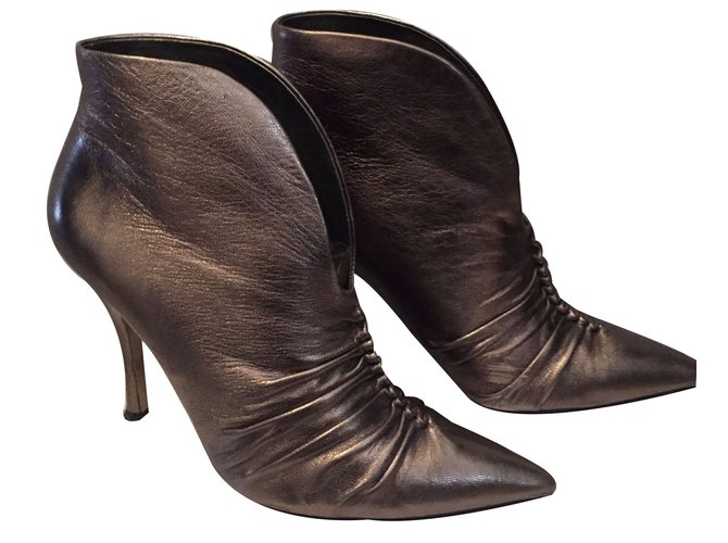 Guess Ankle Boots Silvery Leather  ref.26499