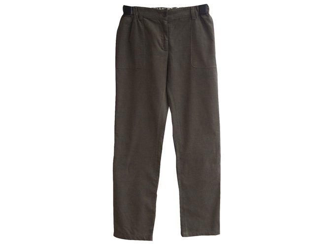 Bonpoint girl trousers Khaki Cotton  ref.26502