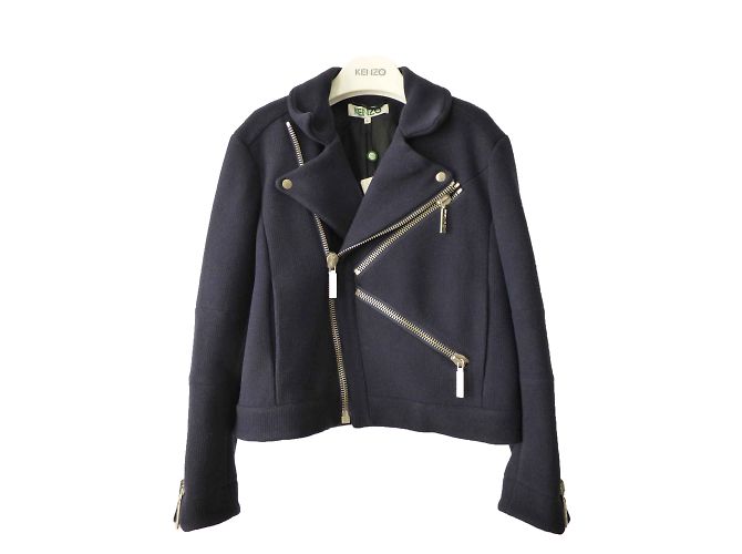 Kenzo Perfecto wool jacket blue