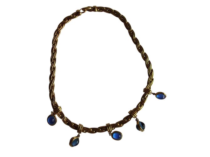 Autre Marque Halsketten Blau Metall  ref.26616
