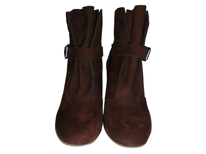 Botines Vanessa Bruno Athe de nubuck marrón Castaño
