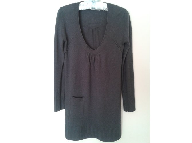 Autre Marque Entracte Strickpullover Tunika Wolle Kaschmir Grau
