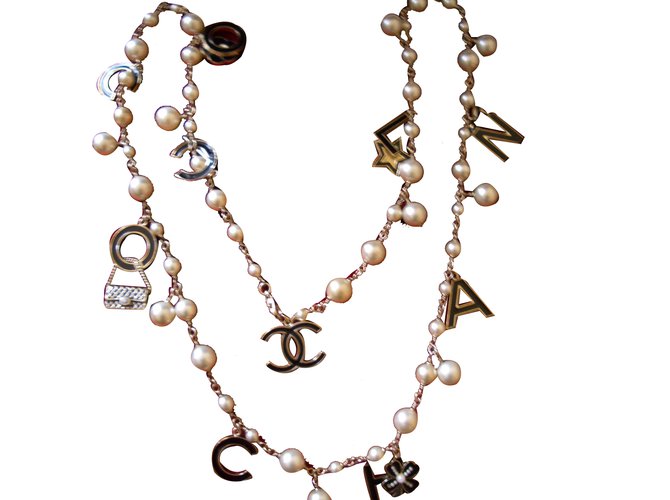 Chanel Long necklaces Multiple colors Metal  ref.26224