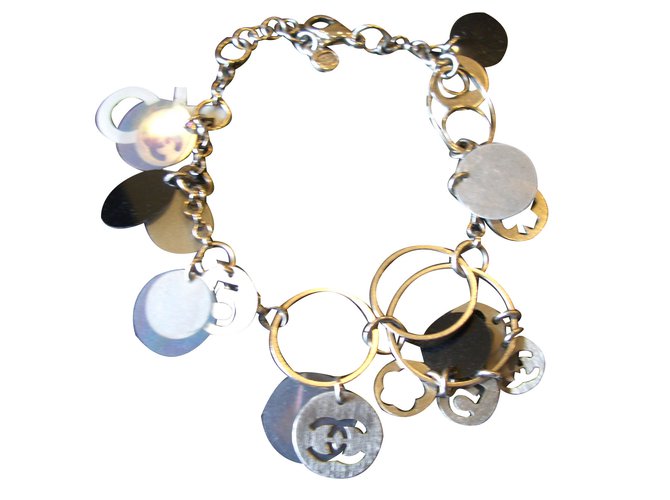 Chanel Bracelets Silvery Metal  ref.26246