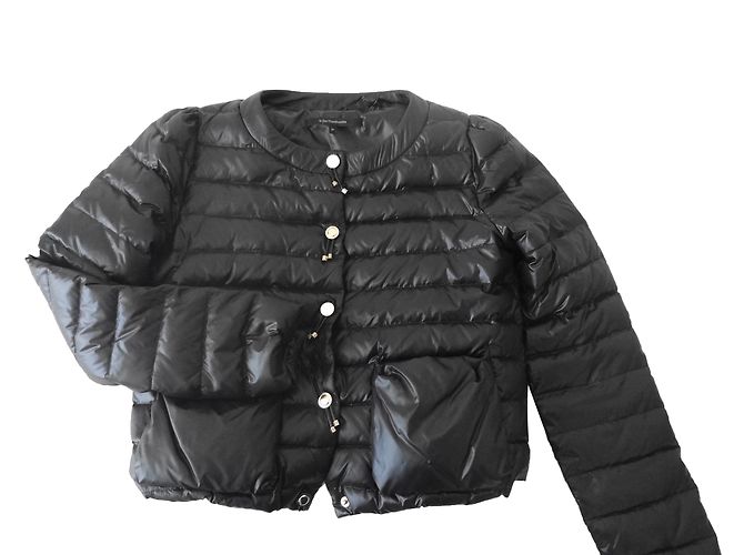 La Fée Maraboutée Kurzer Mantel Schwarz Polyamid Größe 40
