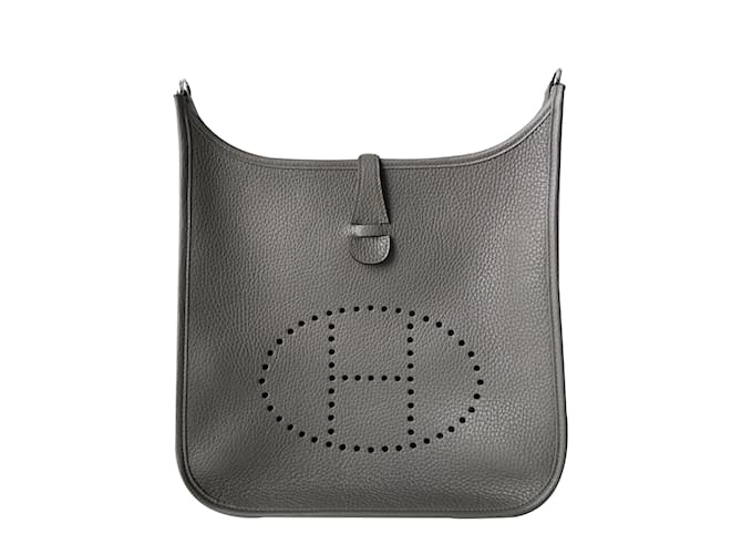Hermès Evelyne 29 Dark grey Leather  ref.26749