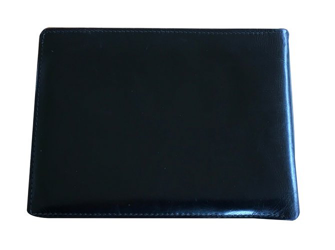 Hermès Vintage wallet Black Leather  ref.26753