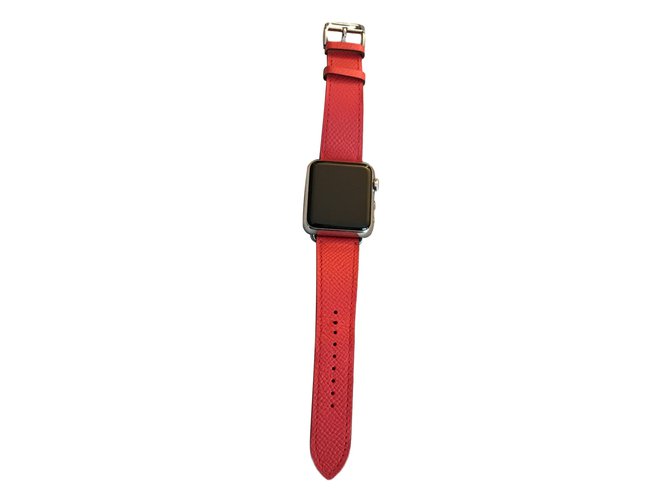 Hermès Hermes-Serie von Apple Watch 1 Silber Pink Stahl  ref.26796