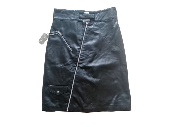 Jc De Castelbajac Skirt Black Leather  ref.26825