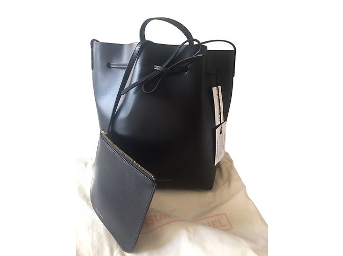 Mansur Gavriel Borsa a Secchiello GM Nero Blu 