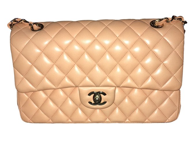 Chanel Timeless Pink Peach Leather  ref.26876