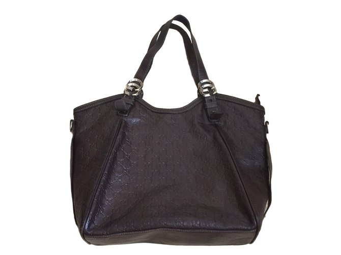 Gucci Handbag Brown Leather  ref.26891