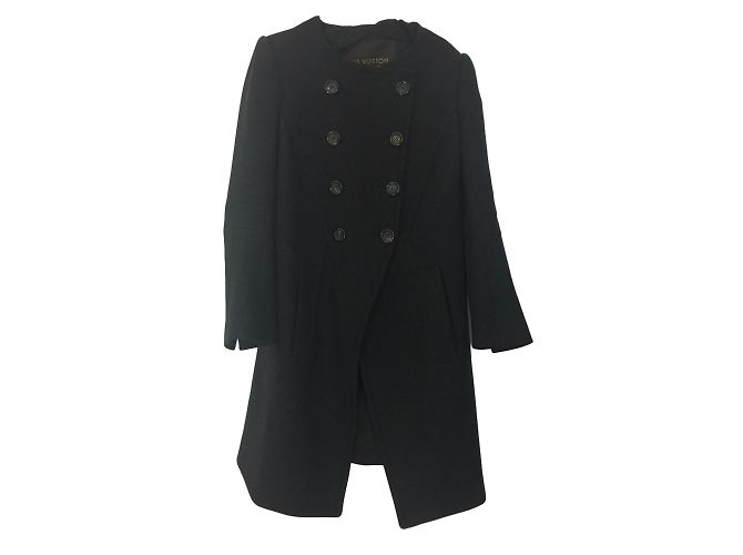 Louis Vuitton Wool Coat Dark Grey 42EU