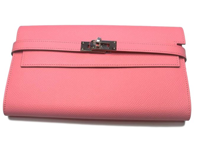Hermès Kelly Purse Pink Leder  ref.26951