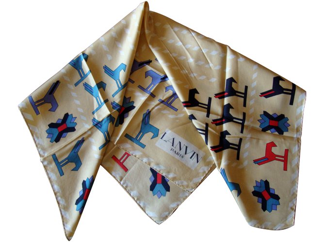 Lanvin Silk scarf Multiple colors  ref.26984