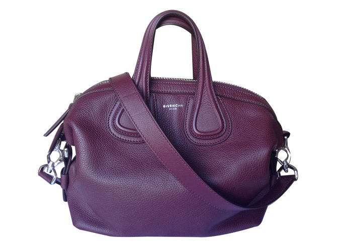 Givenchy Nightiningdale small Cuir Bordeaux  ref.27047