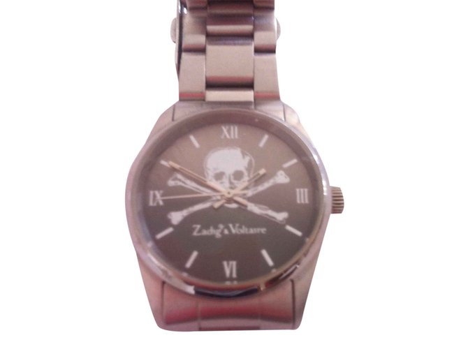 Zadig & Voltaire reloj de calavera Plata Acero  ref.27111
