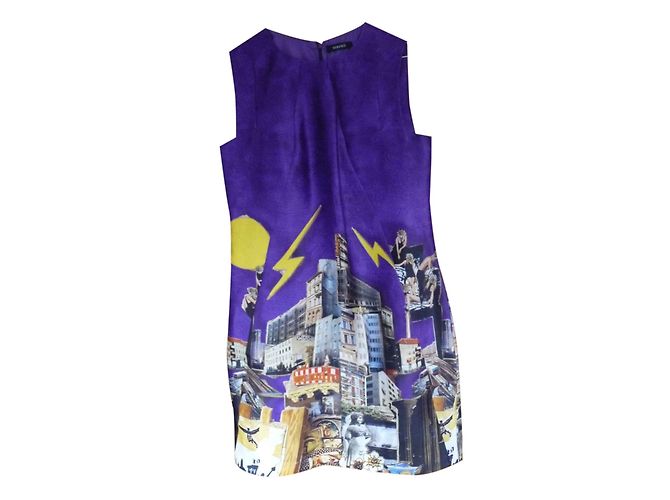 Vestido Versace de seda roxo