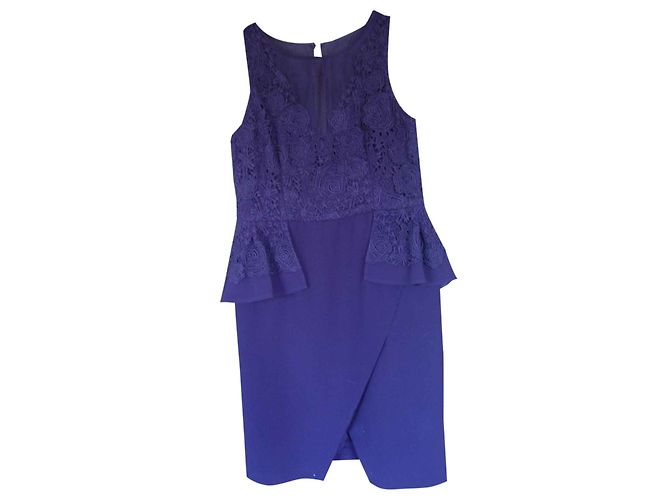 Coast Kleid aus Polyester und Seide Pflaume 42FR
