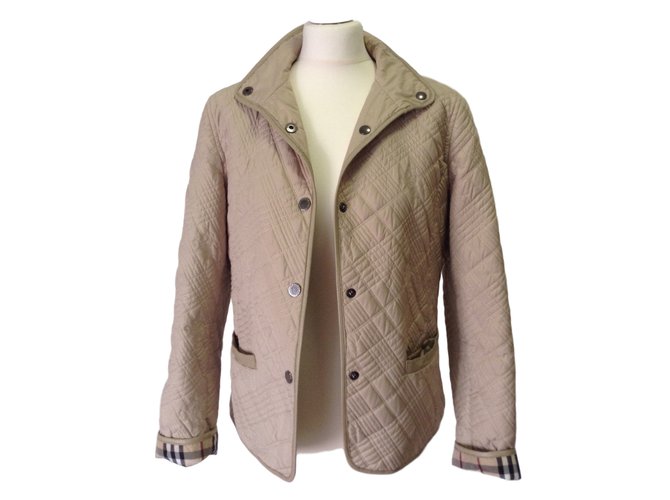 Burberry Giacca Beige Poliestere  ref.27194