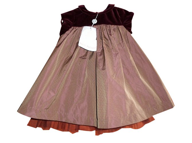 Autre Marque 'Petit Patapon' Dress Dark red Cotton  ref.27196