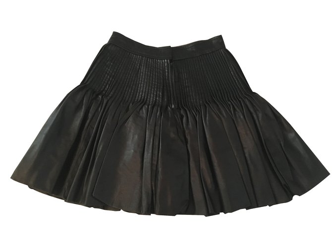 Fendi Leather Skirt Black  ref.27198