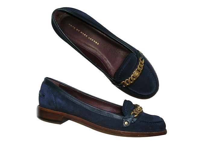 Marc by Marc Jacobs Ballerine Blu in Pelle Scamosciata