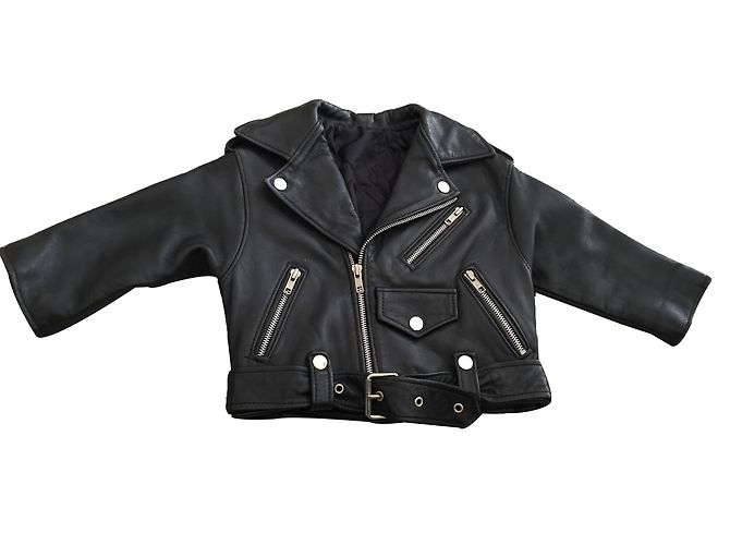 Autre Marque Perfecto en cuir noir garçon 2 ans
