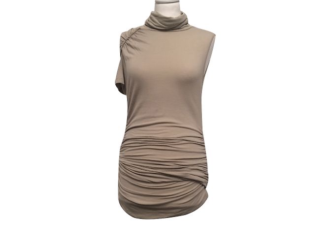Pinko Tunika Top asymmetrisch taupe