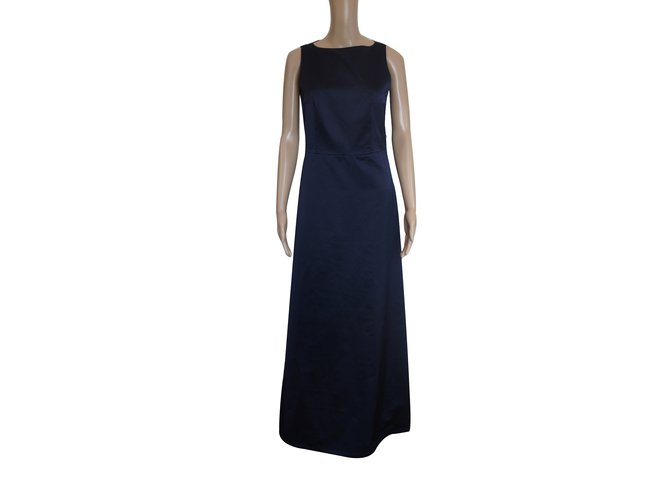 Gerard Darel Maxi dress Blue Polyester  ref.27330